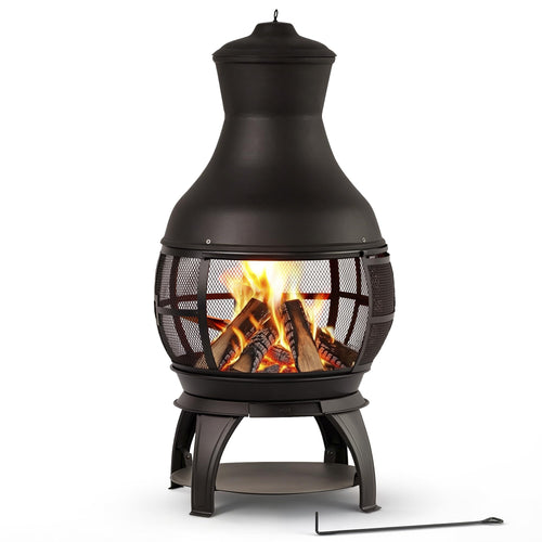 Chiminea Outdoor Fireplace Wood Burning Fire Pit
