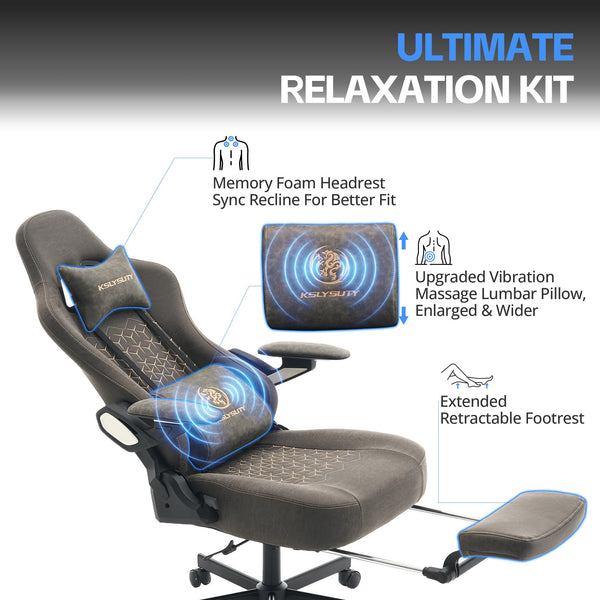 Ergonomic Gaming Chair with Footrest