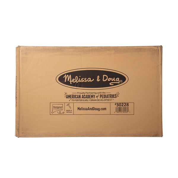 Wooden Toy Chest with Safety-Hinged Lid