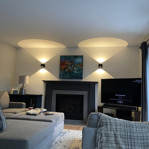 Square LED Wall Sconce – Dimmable Indoor Hardwired Up Down Light