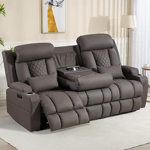 Zero Wall Hugger Power Reclining Sofa Set with Adjustable Headrest