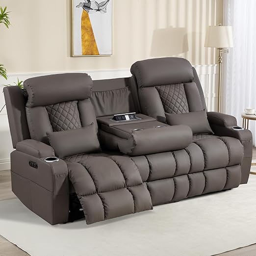 Zero Wall Hugger Power Reclining Sofa Set with Adjustable Headrest