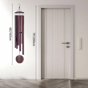 66-Inch Large Outdoor Wind Chimes – Deep Tone, 6 Aluminum Tubes, Rustic Garden Decor