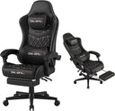 Ergonomic Gaming Chair with Retractable Footrest
