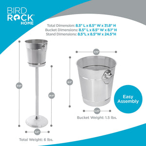 Stainless Steel Champagne Bucket with Floor Stand