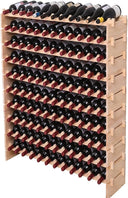 Pine Wood Freestanding Wine Rack