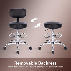 Adjustable Height Drafting Chair with Back & Footrest