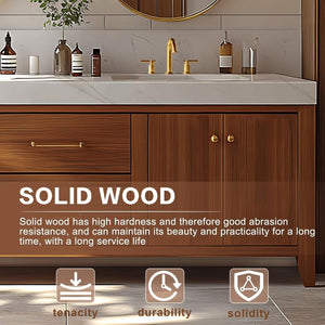 96-Inch Double Sink Bathroom Vanity with LED Mirror