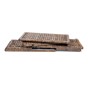 Handwoven Water Hyacinth Storage Trunk with Removable Lid