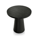 Round Pedestal End Table – Solid Rubberwood