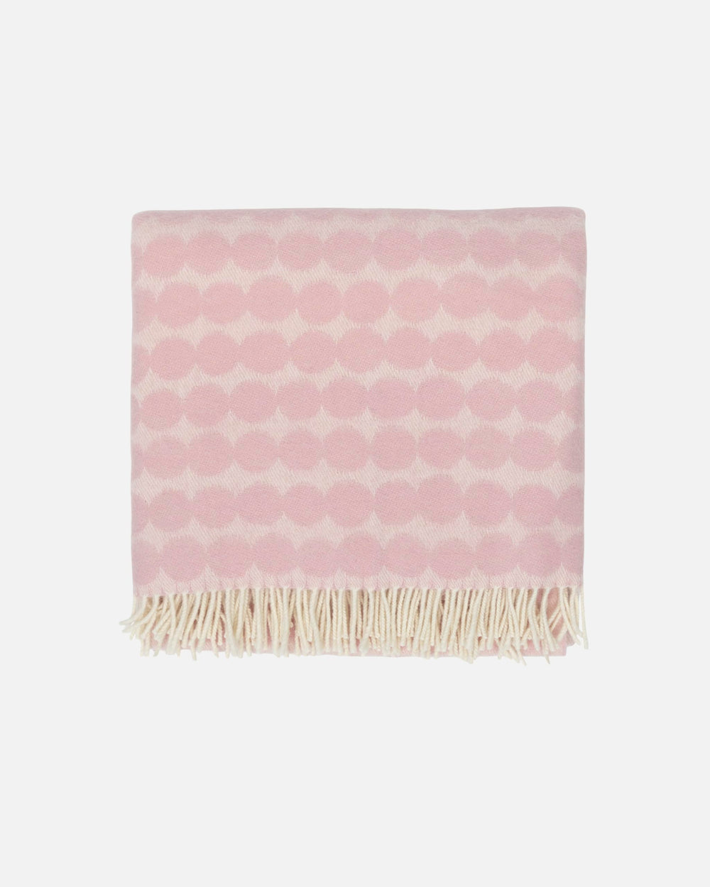 Räsymatto Boho Cotton Throw Blanket – Light Pink Floral, 51 x 71 Inch