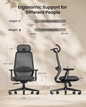 Ergonomic High-Back Mesh Office Chair with Lumbar Support
