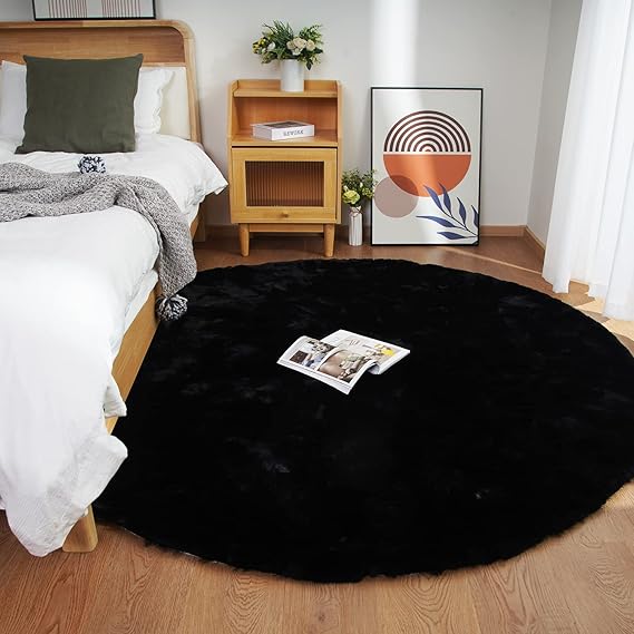 Faux Fur Area Rug 4x6 – Fluffy Shag Carpet for Bedroom & Living Room