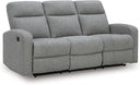 Manual Reclining Sofa – Polyester Upholstery, Pull Tab