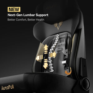 Ergonomic Gaming Chair with Lumbar Support, Massage & Heated Seat