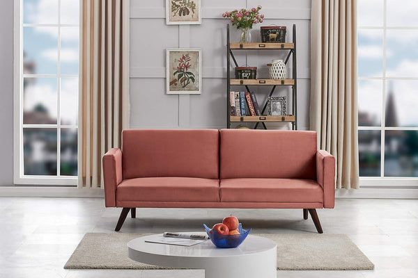 Retro Velvet Convertible Futon Sofa Bed