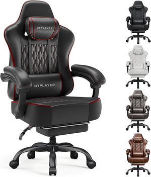 Big and Tall Gaming Chair with Footrest