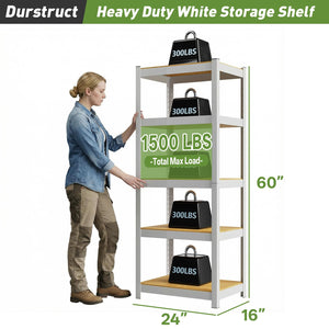 5-Tier Adjustable Metal Shelving Unit