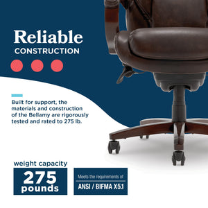 Executive Office Chair with Memory Foam & Faux Leather
