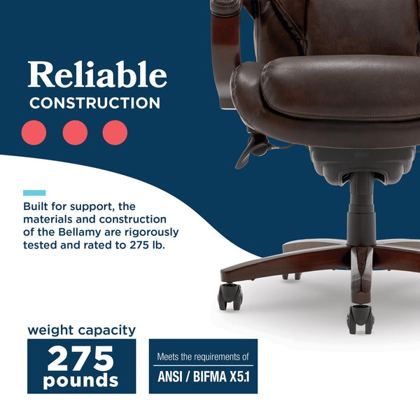 Executive Office Chair with Memory Foam & Faux Leather