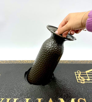 Cemetery Flower Vase with 4-Inch Locking Base