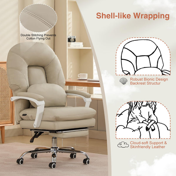 Big & Tall Ergonomic High-Back Executive Office Chair with Vibration Reminder