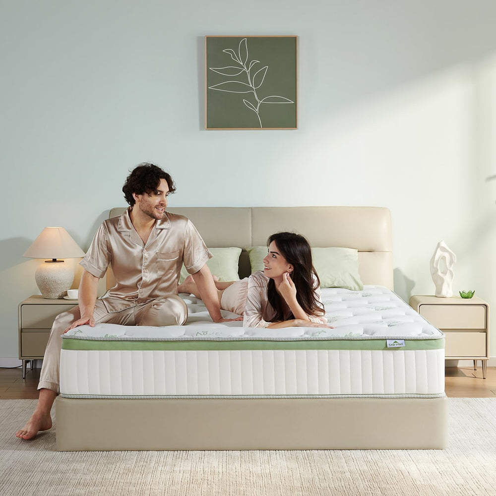 Queen Size 12 Inch Hybrid Mattress – Medium Firm Memory Foam with Pocket Springs
