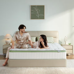 Queen Size 12 Inch Hybrid Mattress – Medium Firm Memory Foam with Pocket Springs