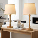 Small Pull Chain Table Lamp with Fabric Shade 19.5"