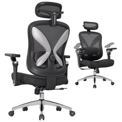 Ergonomic High-Back Mesh Office Chair with 5D Flip-Up Armrests