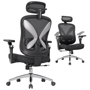 Ergonomic High-Back Mesh Office Chair with 5D Flip-Up Armrests