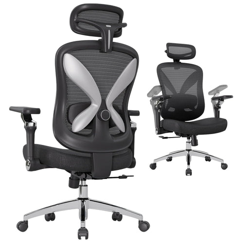 Ergonomic High-Back Mesh Office Chair with 5D Flip-Up Armrests