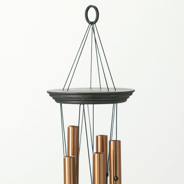 Butterfly Wind Chime – Bronze Aluminum Tubes, 21-Inch Outdoor Garden Chime
