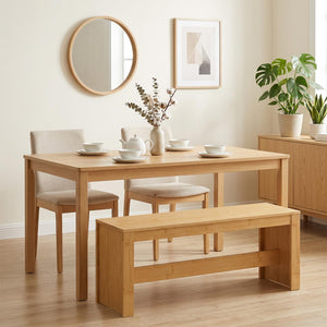 Bamboo Dining Bench – Farmhouse Entryway Bench