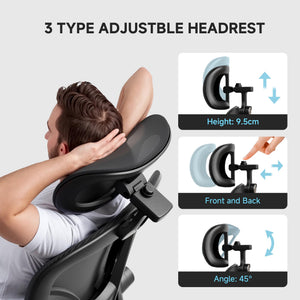 Ergonomic Office Chair 330LBS with Lumbar Support & Flip-Up Armrests