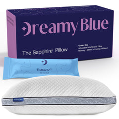 Gusseted Sapphire Queen Pillow – Adjustable Loft, Shredded Memory Foam