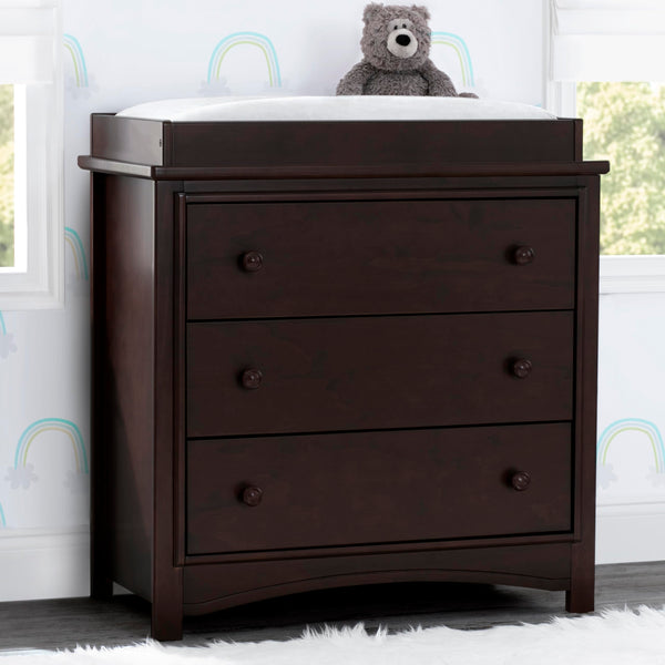 3-Drawer Dresser with Changing Top and Interlocking Drawers