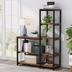 5-Tier L-Shaped Corner Bookshelf