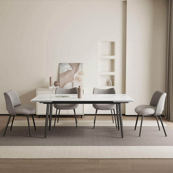 Extendable Sintered Stone Dining Table 62.9" to 94.4"