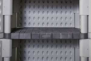 Freestanding Resin Storage Cabinet with Lockable Doors and Shelves