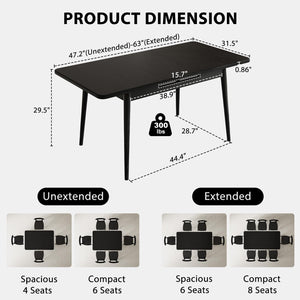 Extendable Solid Wood Dining Table