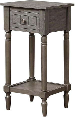 French Country 1-Drawer Accent End Table with Shelf