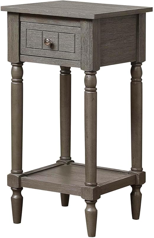 French Country 1-Drawer Accent End Table with Shelf