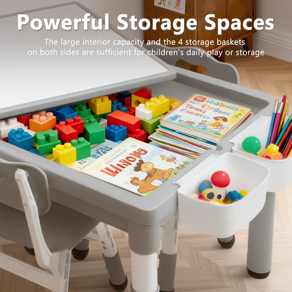Kids Activity Table & 2 Chairs Set