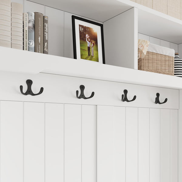 4-in-1 Hall Tree with Bench, Shoe Storage & Coat Rack