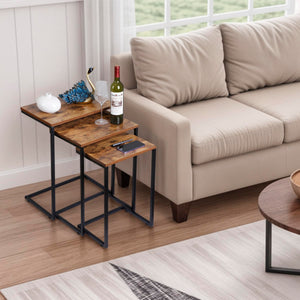 C-Shaped Nesting End Tables, Set of 3