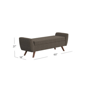 Modern Storage Bench with Wood Legs