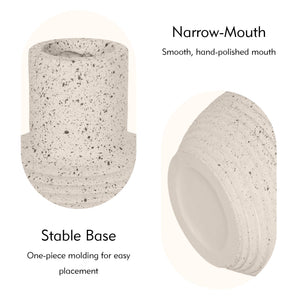 Large Rustic Floor Vase with Groove Texture
