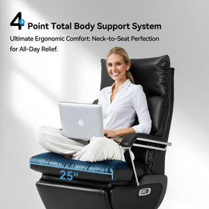Dual Motor Electric Executive Office Chair with Footrest