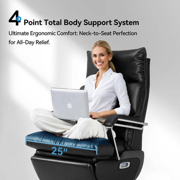 Dual Motor Electric Executive Office Chair with Footrest